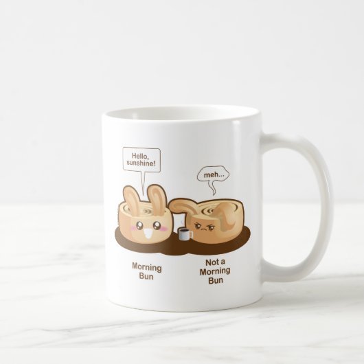 Mug Petits pains de Punny : Lapin mignon de matin (Droite)