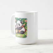 Mug Petits pandas mignons et joueurs - Style Anime (Devant gauche)