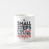 Mug Petits pas chaque jour mènent – Citation motivatio (Centre)
