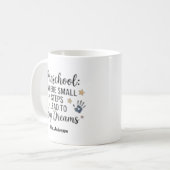 Mug Petits pas mènent à de grands rêves Nom personnali (Devant gauche)