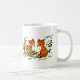 Mug Petits renards et poulet dans la neige