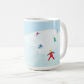 Mug Petits Skieurs Sur Snowy Hill (Devant droit)