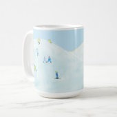 Mug Petits Skieurs Sur Snowy Hill (Devant gauche)