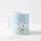 Mug Petits Skieurs Sur Snowy Hill (Devant gauche)