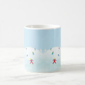 Mug Petits Skieurs Sur Snowy Hill (Centre)