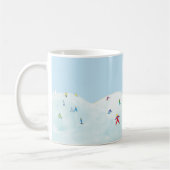 Mug Petits Skieurs Sur Snowy Hill (Gauche)