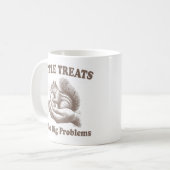 Mug Petits Traitements résoudre de gros problèmes Écur (Devant gauche)