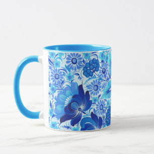 Mug Petrikivka art populaire traditionnel ukrainie