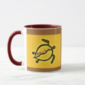 Mug Pétroglyphe de tortue de mer d'Hawaï (Gauche)