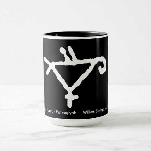 Mug Pétroglyphe d'un perroquet stylisé (Centre)