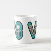 Mug Pétrolhead V8 Voiture passionné (Centre)