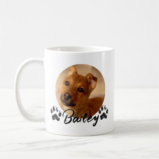 Mug Pet's Simple Modern Cool Typography Name and Photo (Gauche)