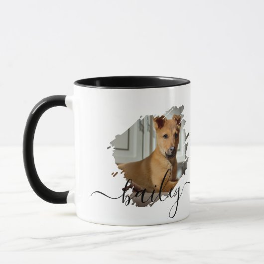 Mug Pet's Simple Modern Cool Typography Name and Photo (Gauche)