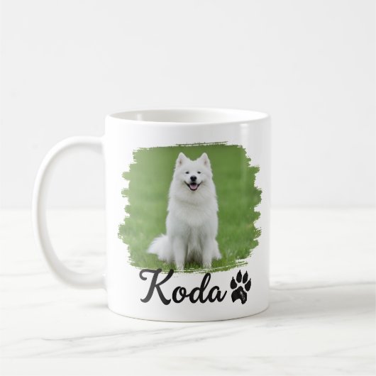 Mug Pet's Simple Modern Cool Typography Name and Photo (Gauche)