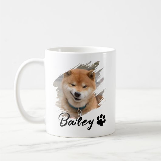 Mug Pet's Simple Modern Cool Typography Name and Photo (Gauche)