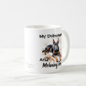 Mug Pets Simple ''My Doberman'' Black Personalize (Devant droit)