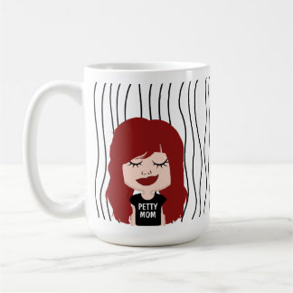 Mug PETTY MOM | Visage(s) amusant(s) rayé(s) Fête des