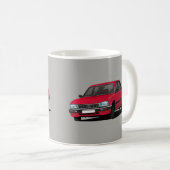 Mug Peugeot 505 - rouge - (Devant droit)