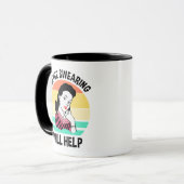 Mug Peut-être que jurer aidera à dire sarcastique amus (Devant gauche)