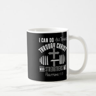Mug Peut faire toutes choses chrétien Jésus musculatio