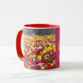 Mug PEUVENT les fleurs personnalisées de tulipe de (Devant gauche)