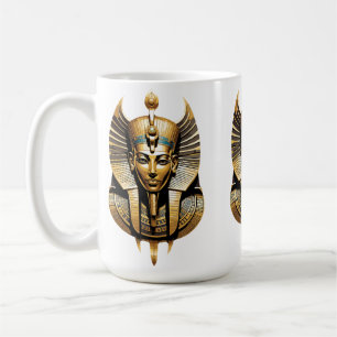 Mug Pharaon doré avec coiffure royale Art