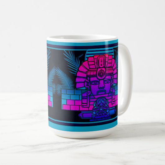 Mug Pharaon Synthwave (Devant droit)