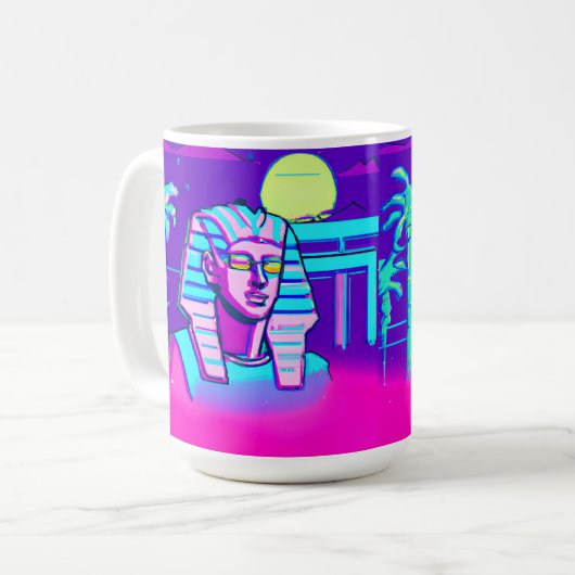 Mug Pharaon Synthwave (Devant gauche)