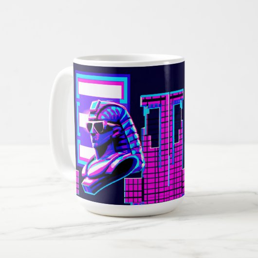 Mug Pharaon Synthwave (Devant gauche)
