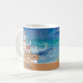 Mug Phare à l'aquarelle personnalisable (Devant gauche)