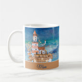 Mug Phare à l'aquarelle personnalisable (Gauche)