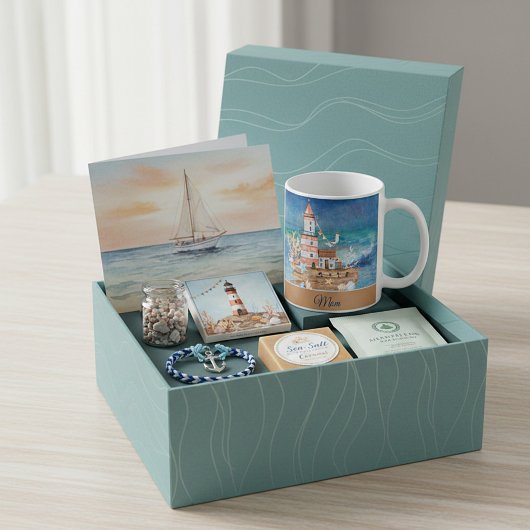 Mug Phare à l'aquarelle personnalisable