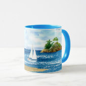Mug Phare aquarelle (Devant droit)