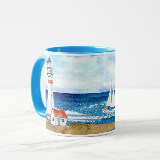 Mug Phare aquarelle (Devant gauche)