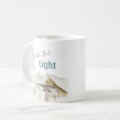 Mug Phare "Be the Light" Aquarelle Motivationnelle (Devant gauche)