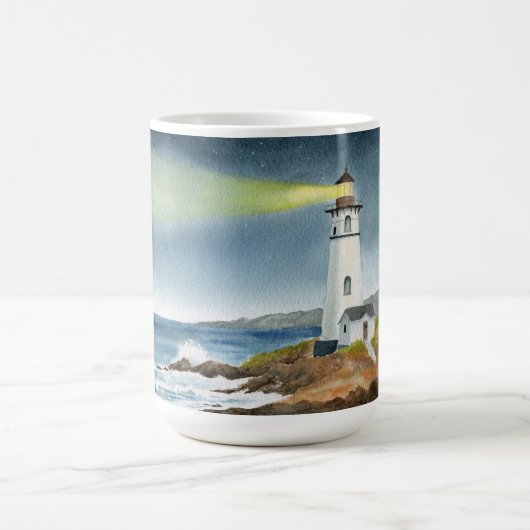 Mug Phare côtier avec faisceau lumineux (Centre)