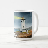 Mug Phare côtier avec faisceau lumineux (Devant droit)