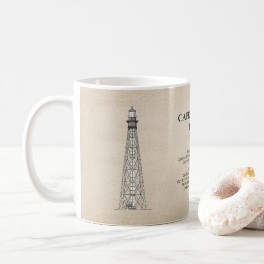 Mug Phare de Cape Charles - Virginie - SBD (Avec donut)