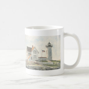 Mug Phare de Cape Neddick Aquarelle