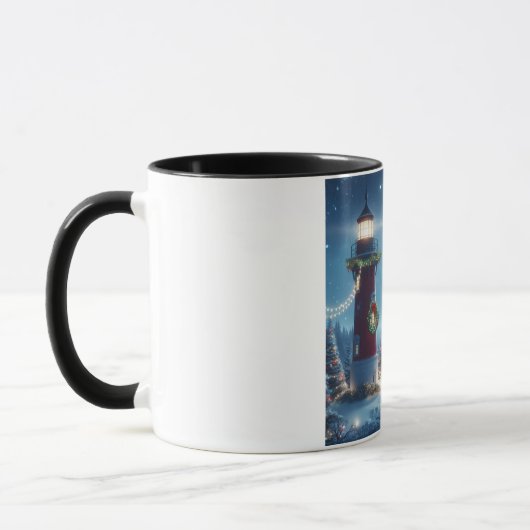 Mug Phare de Noël nautique (Gauche)