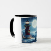 Mug Phare de Noël nautique (Devant gauche)