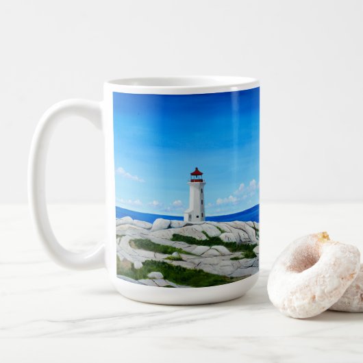Mug Phare de Peggy's Cove (Avec donut)