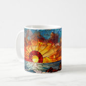 Mug Phare de verre tendu Lever du soleil (Devant gauche)