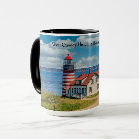 Mug Phare de West Quoddy Head, Lubec, Maine (Devant gauche)
