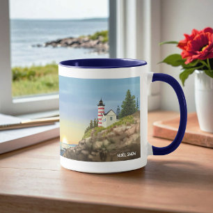 Mug Phare et coucher du soleil