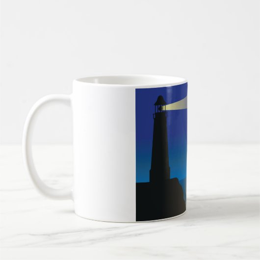 Mug Phare et voilier à Night Moonlit Ocean (Gauche)