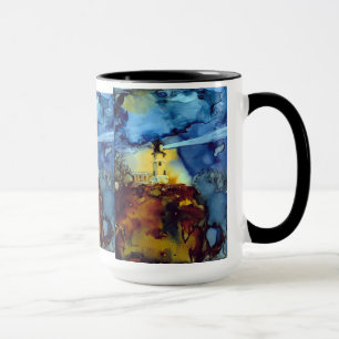 Mug Phare fendu de roche la nuit