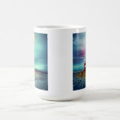 Mug Phare illuminé de la plage abandonné (Centre)