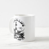 Mug Phare noir et blanc Vie de plage (Devant gauche)