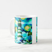 Mug Phare Tropical & Palm Trees Impressionniste (Devant gauche)